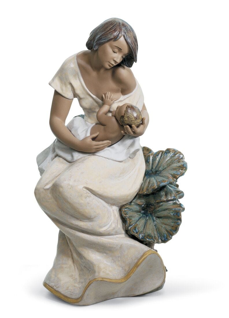 A Beautiful Bond Mother Figurine in Lladró