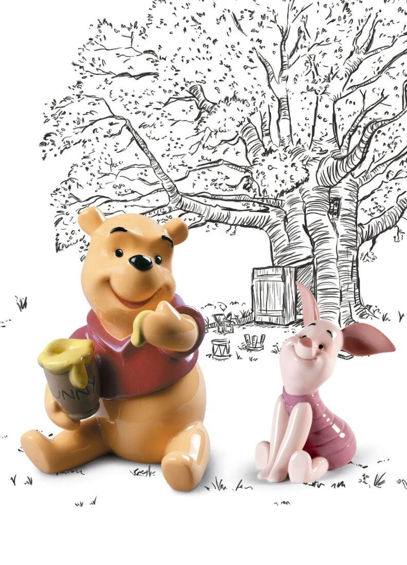 Pooh and Piglet Set in Lladró