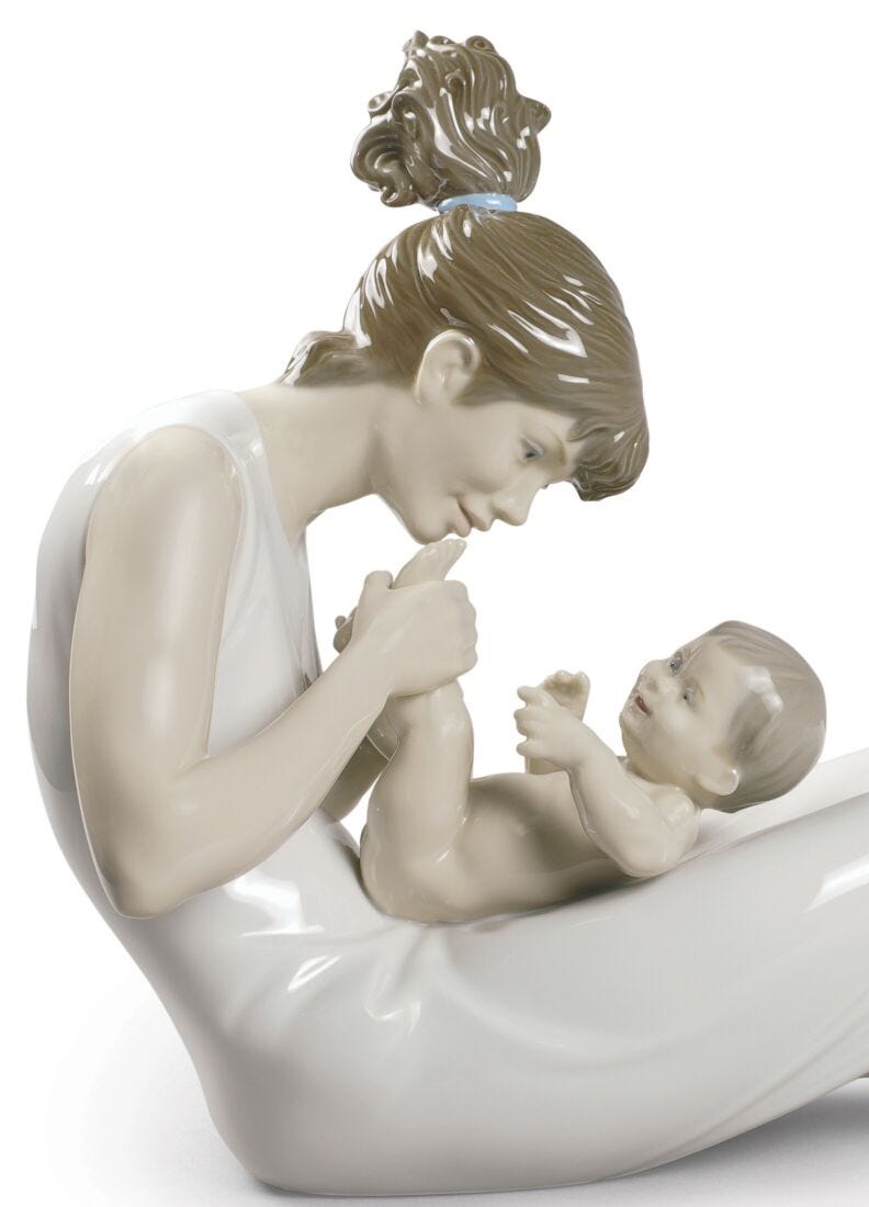 Figurina Risate con la mamma in Lladró