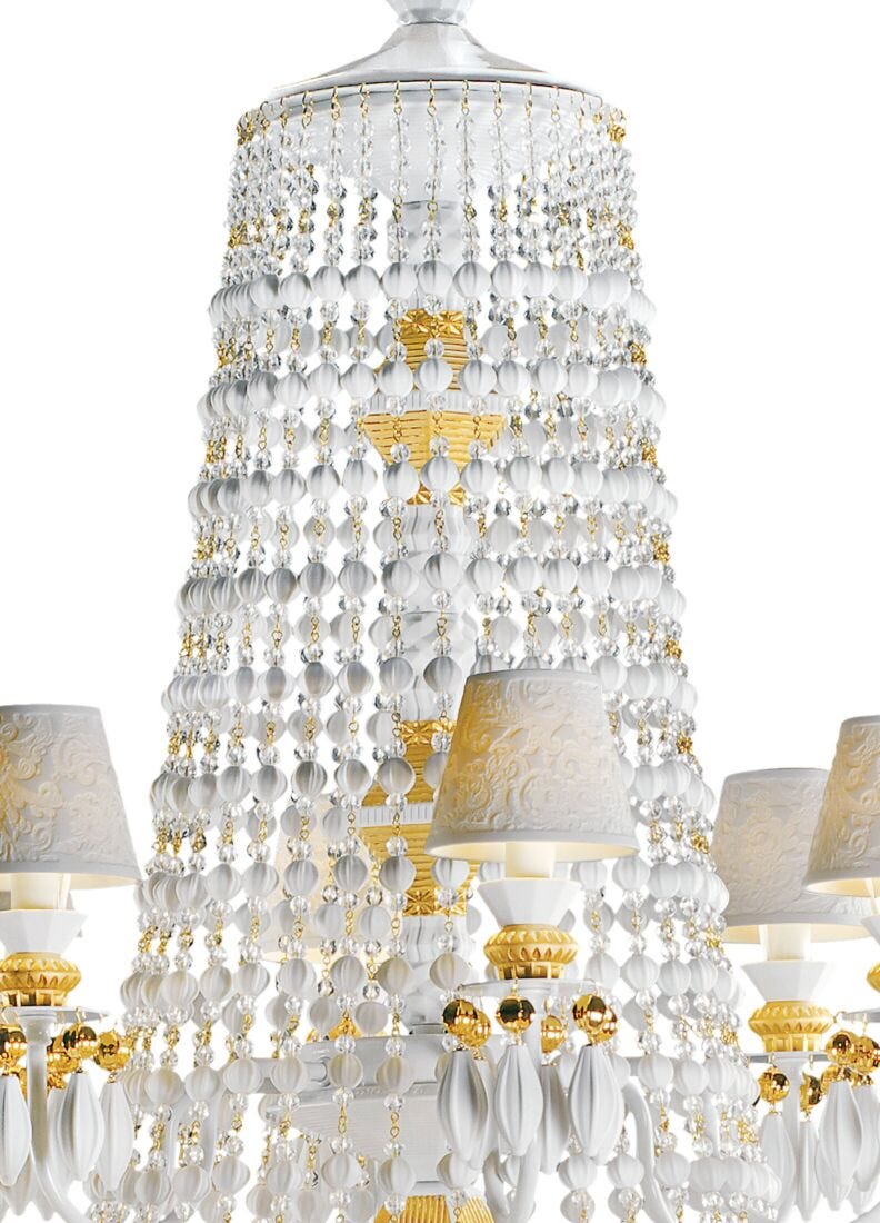 Chandelier Winter Palace 30 luces. Lustre oro (US) en Lladró