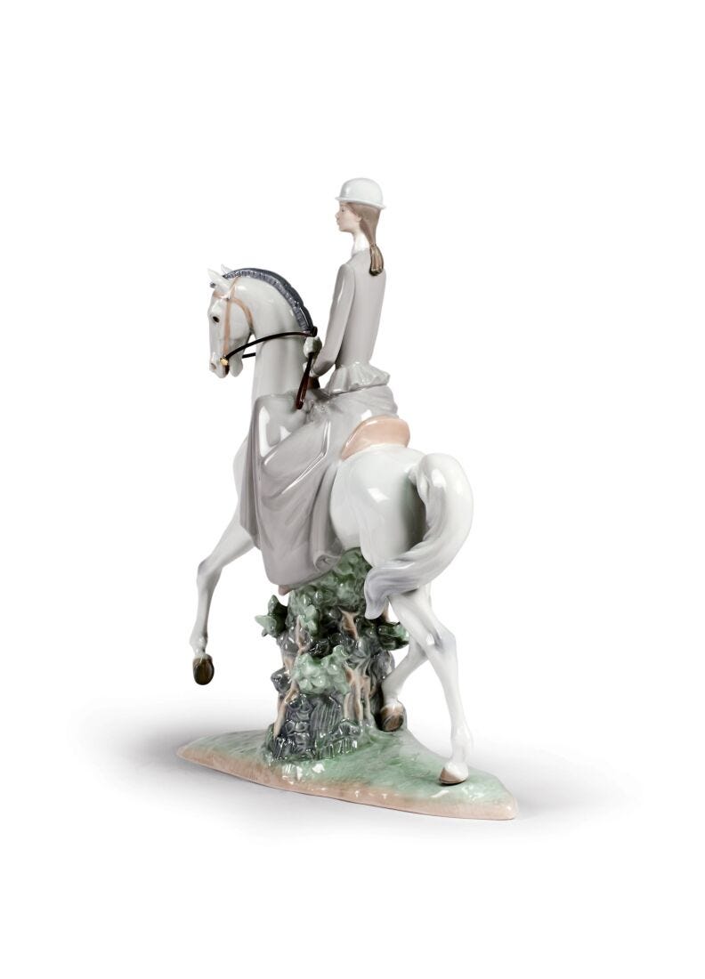 Woman on Horse Figurine in Lladró