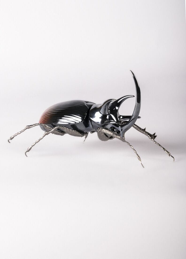 Rhinoceros Beetle Figurine in Lladró