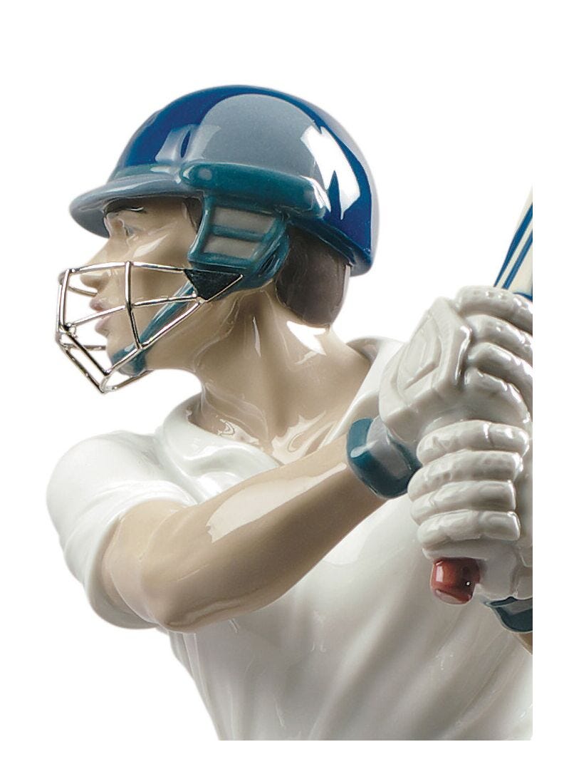 Cricket Batsman Man Figurine in Lladró