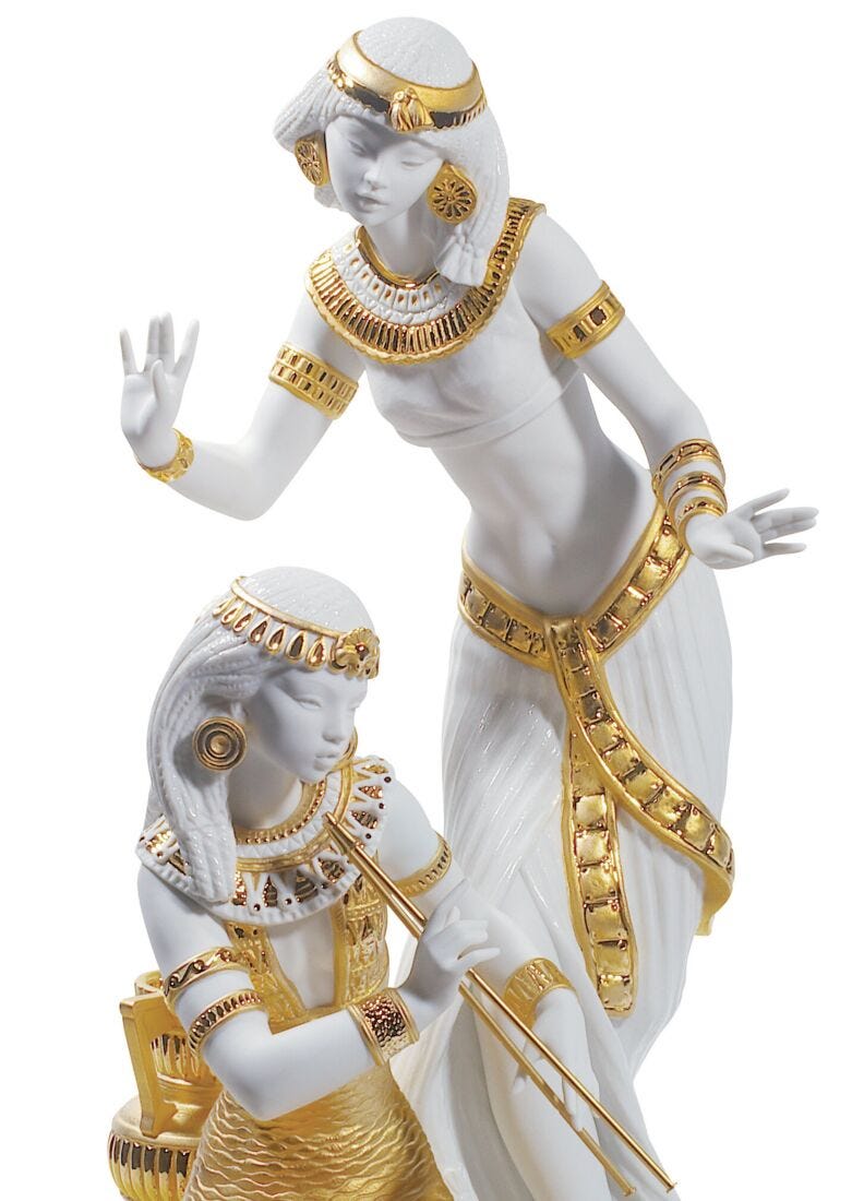 Dancers from The Nile Figurine. Golden Lustre. Limited Edition in Lladró