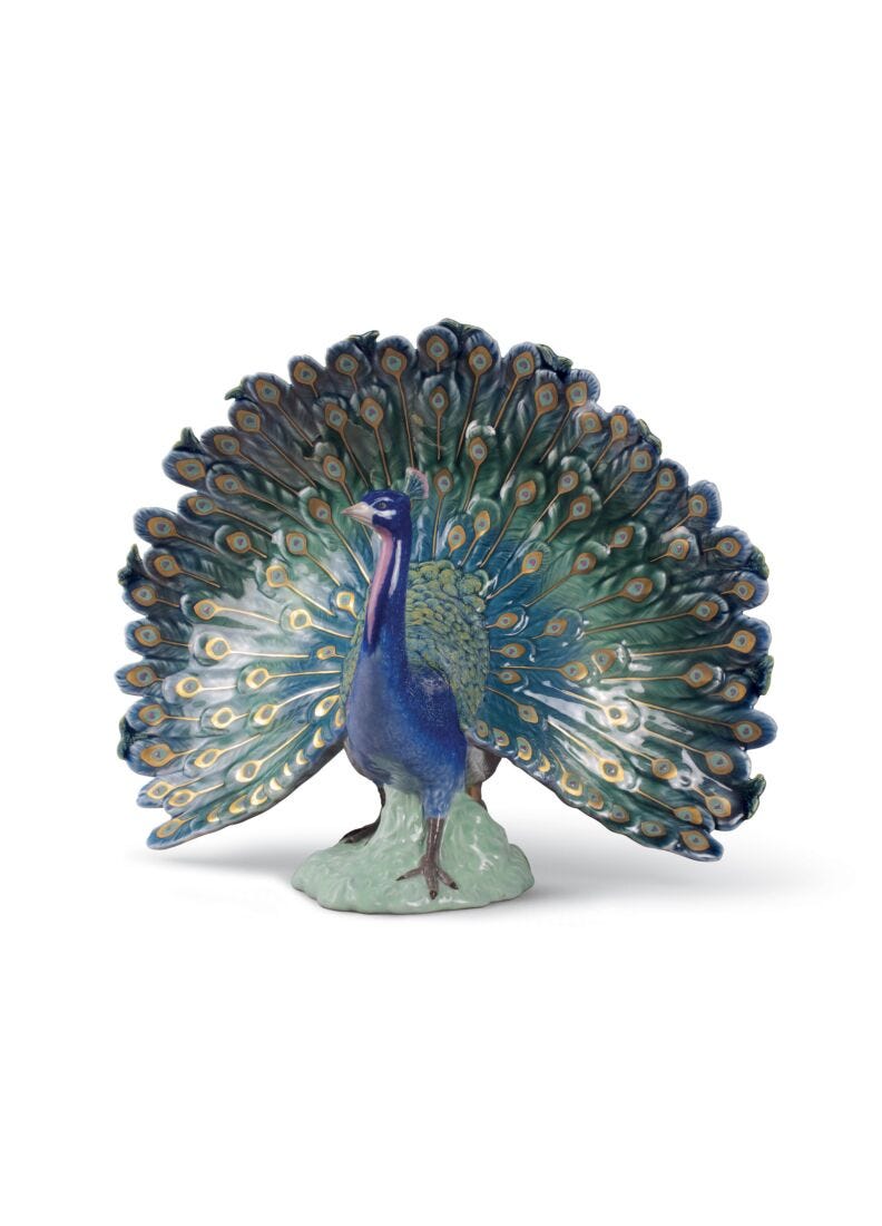 Peacock Figurine in Lladró