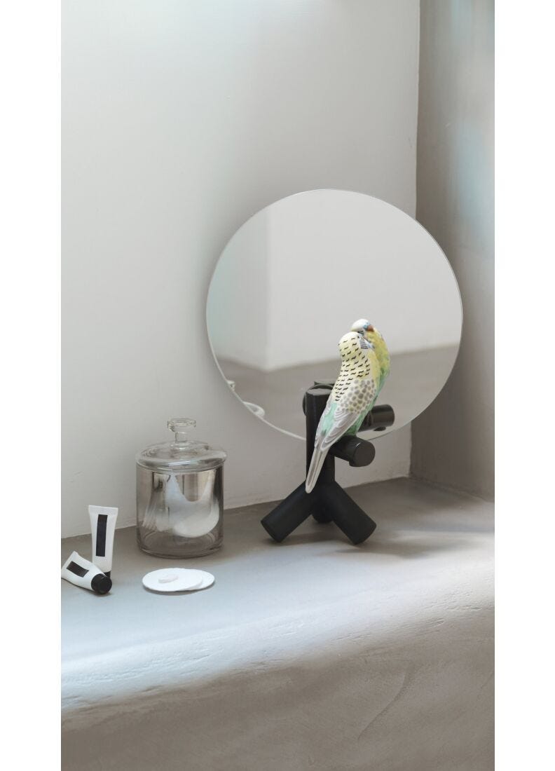 Parrot Vanity Vanity Mirror in Lladró