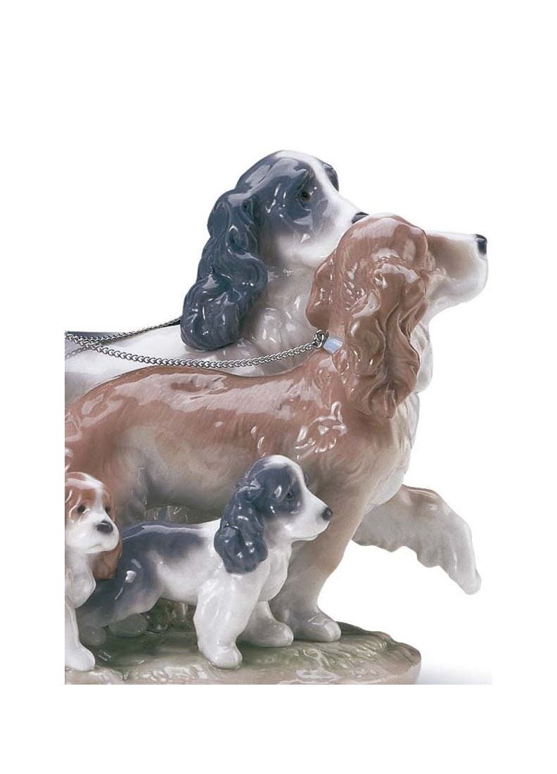 Figurina Bimba con cani La grande famiglia in Lladró