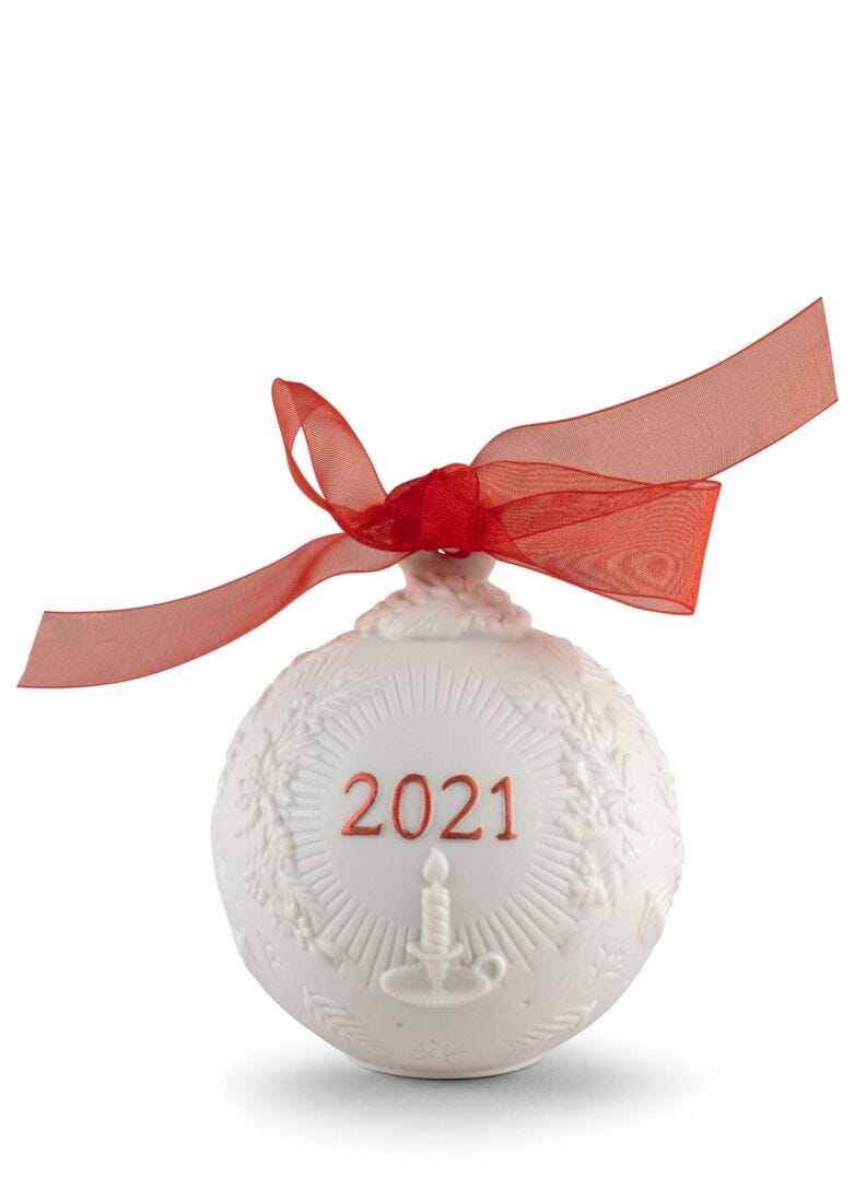 Palla di Natale 2021 (Re-Deco rosso) in Lladró