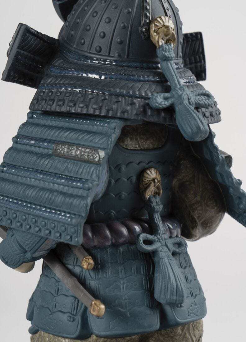 Figura Bambino Samurai. Azzurro in Lladró