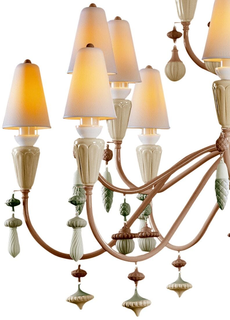 Ivy and Seed 32 Lights Chandelier. Large Model. Spices (JP) in Lladró