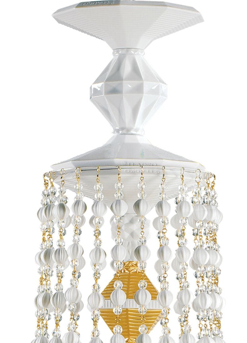Chandelier Winter Palace 6 luces. Lustre oro (US) en Lladró