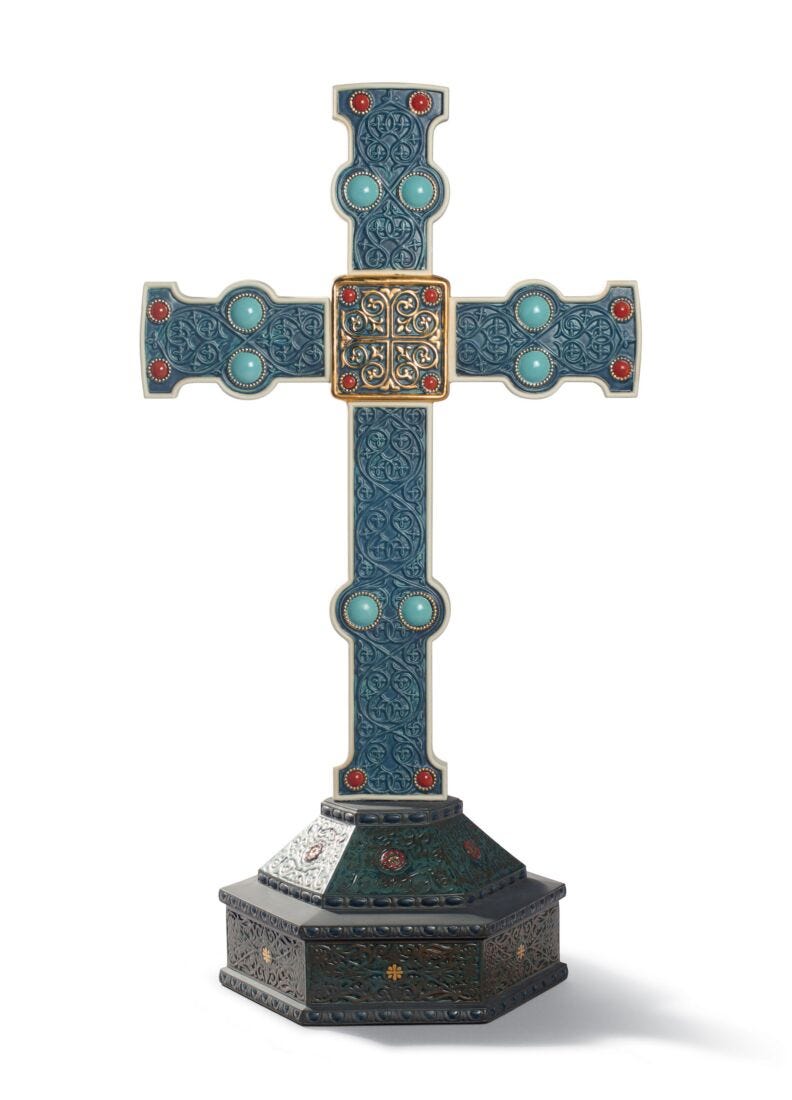 Romanesque Cross Figurine in Lladró