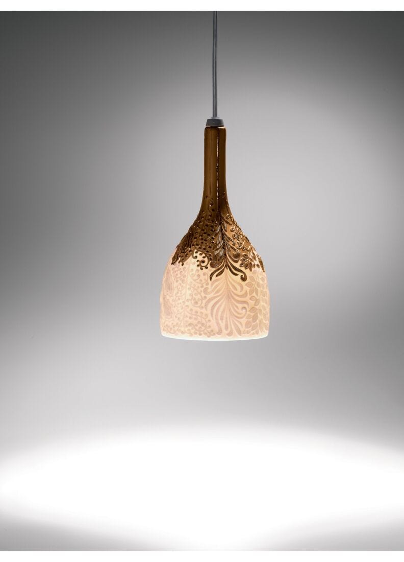 Lámpara colgante Naturofantastic. Lustre oro (CE/UK) en Lladró