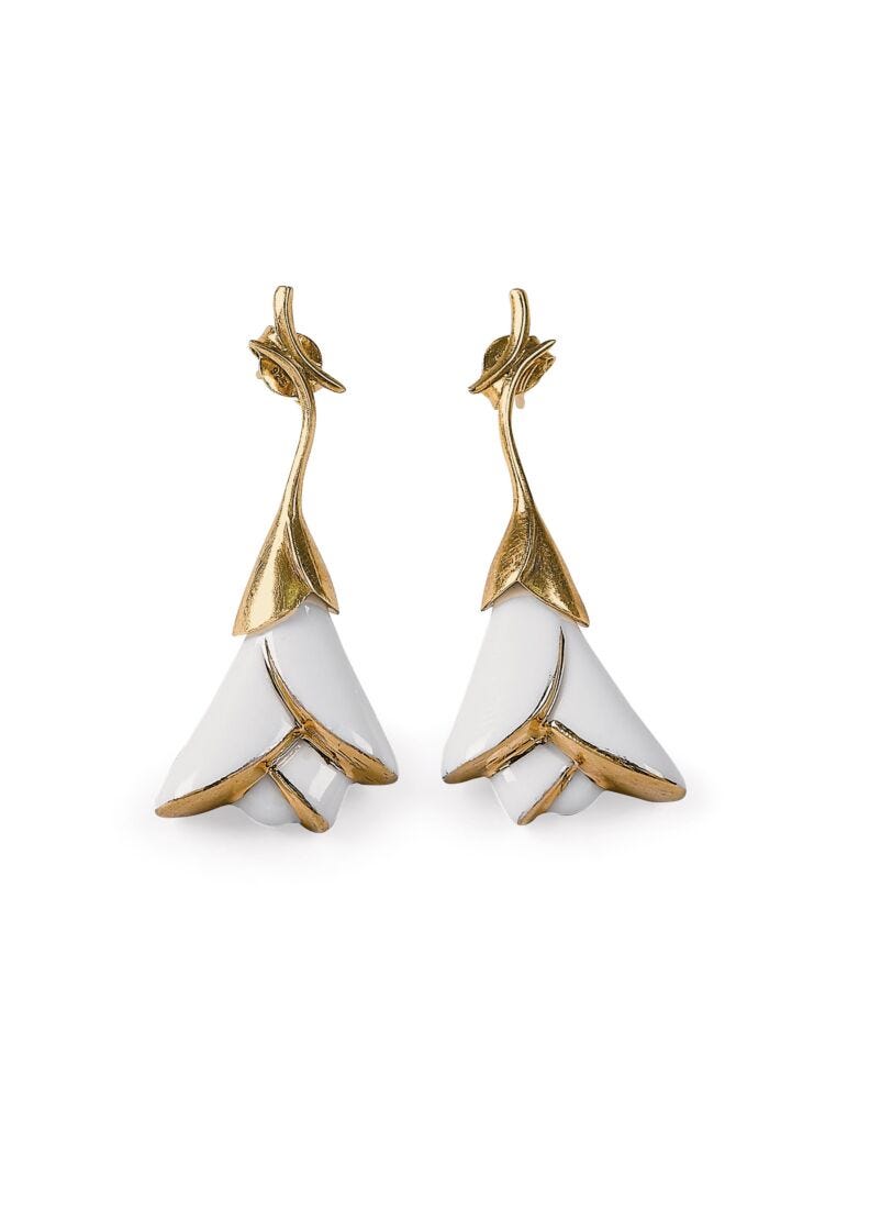 Heliconia Short Earrings in Lladró