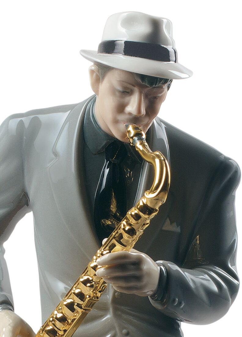 Jazz Saxophonist Figurine in Lladró