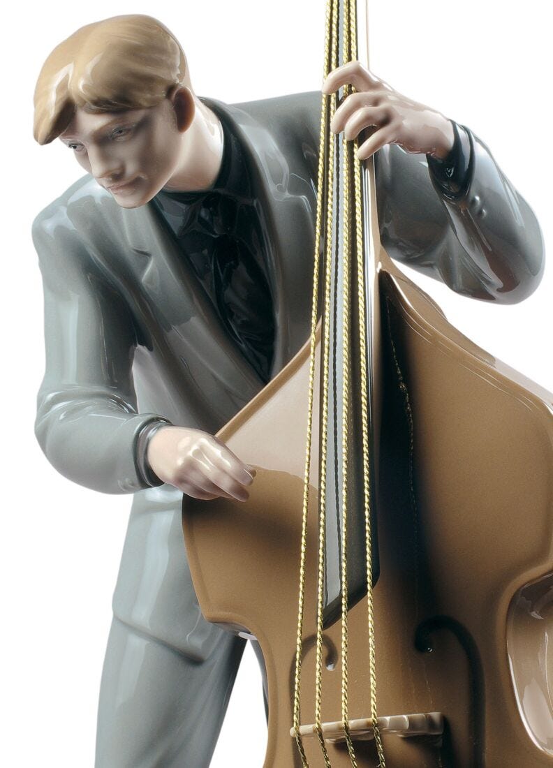Figurina Bassista jazz in Lladró