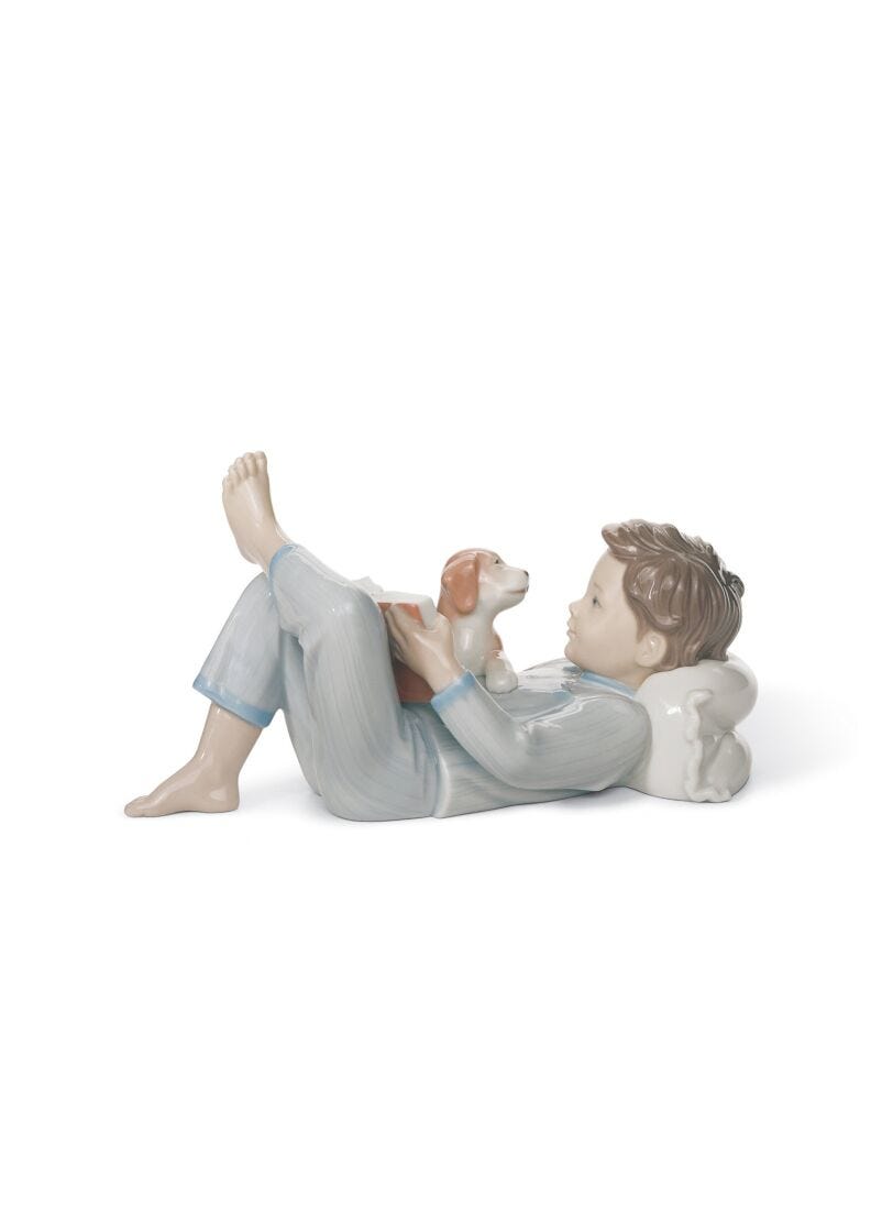Shall I Read You A Story? Boy Figurine in Lladró