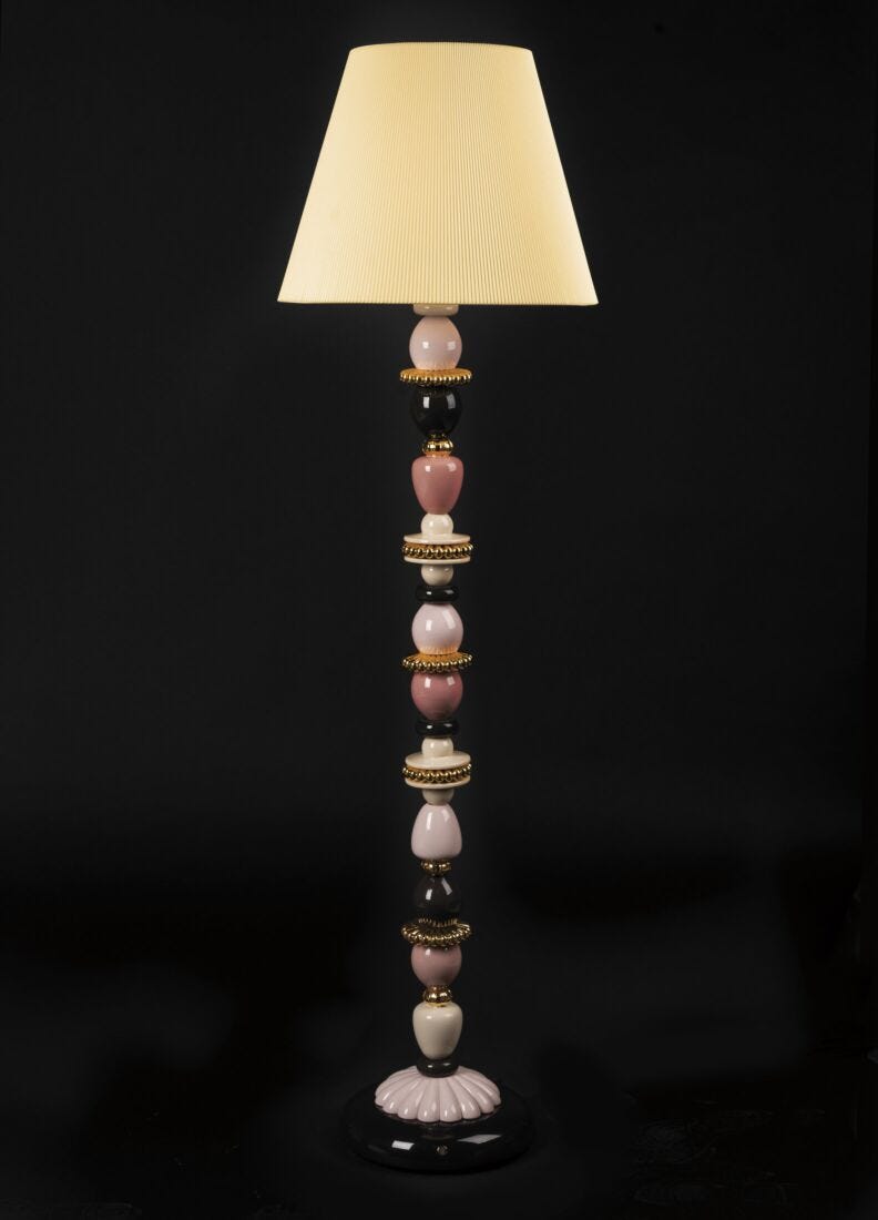 Firefly Floor Lamp. Pink and Golden Luster. (US) in Lladró