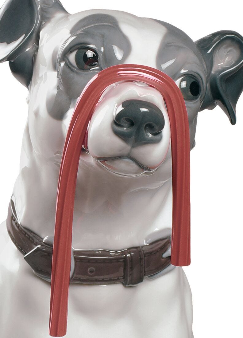 Jack Russell with Licorice Dog Figurine in Lladró