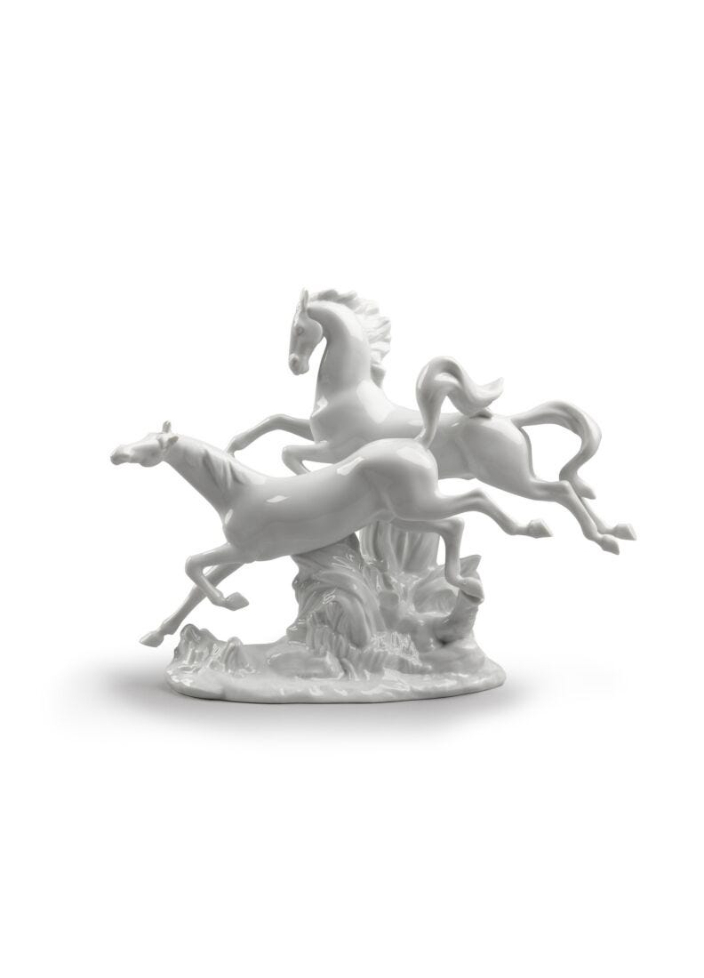 Horses Galloping Figurine in Lladró