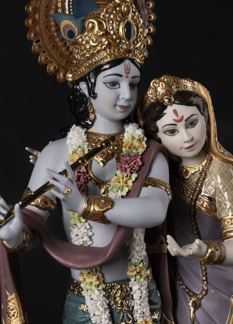 Radha Krishna Sculpture. Limited edition in Lladró