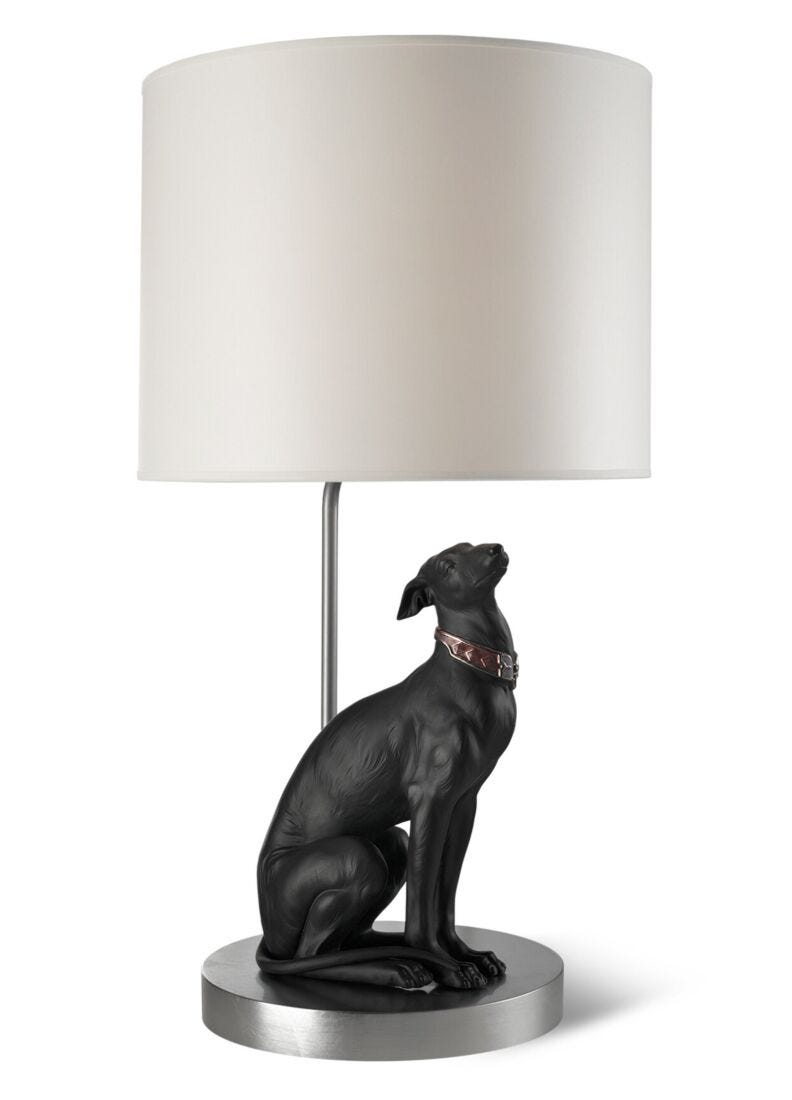 Attentive Greyhound Table Lamp (UK) in Lladró