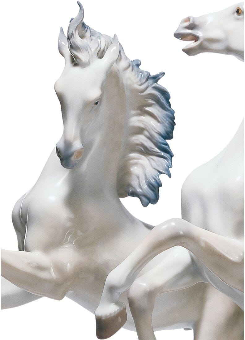 Escultura caballos Libres como el viento. Serie limitada en Lladró