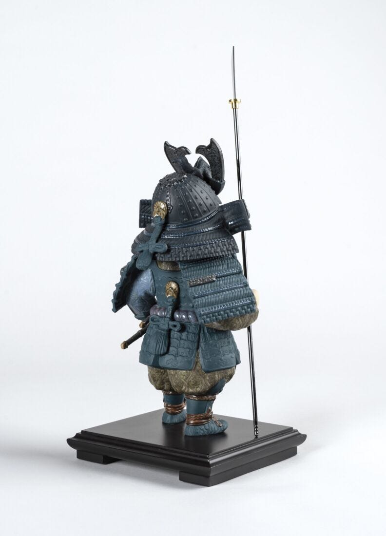 Figura Bambino Samurai. Azzurro in Lladró