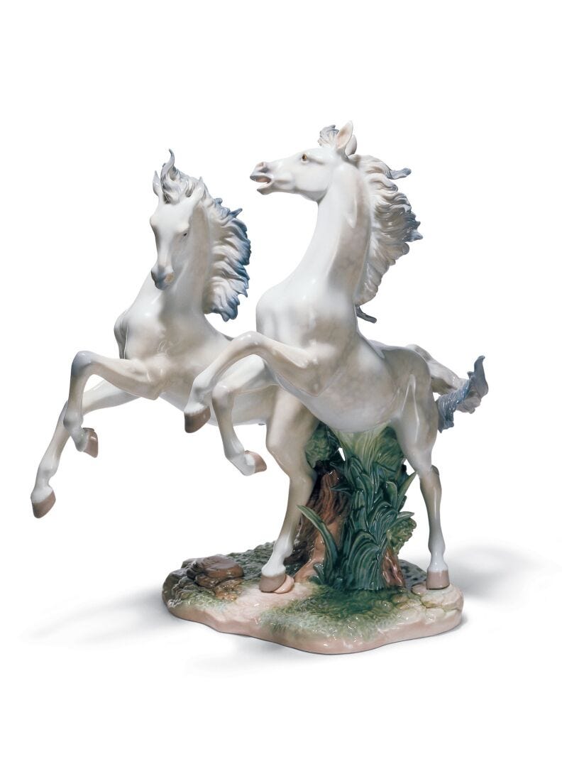 Free as The Wind Horses Sculpture. Limited Edition in Lladró