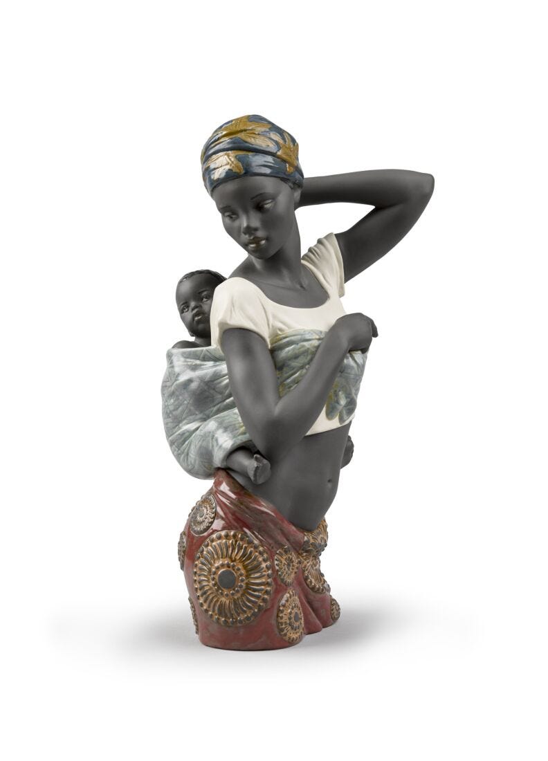 African Bond Mother Figurine in Lladró