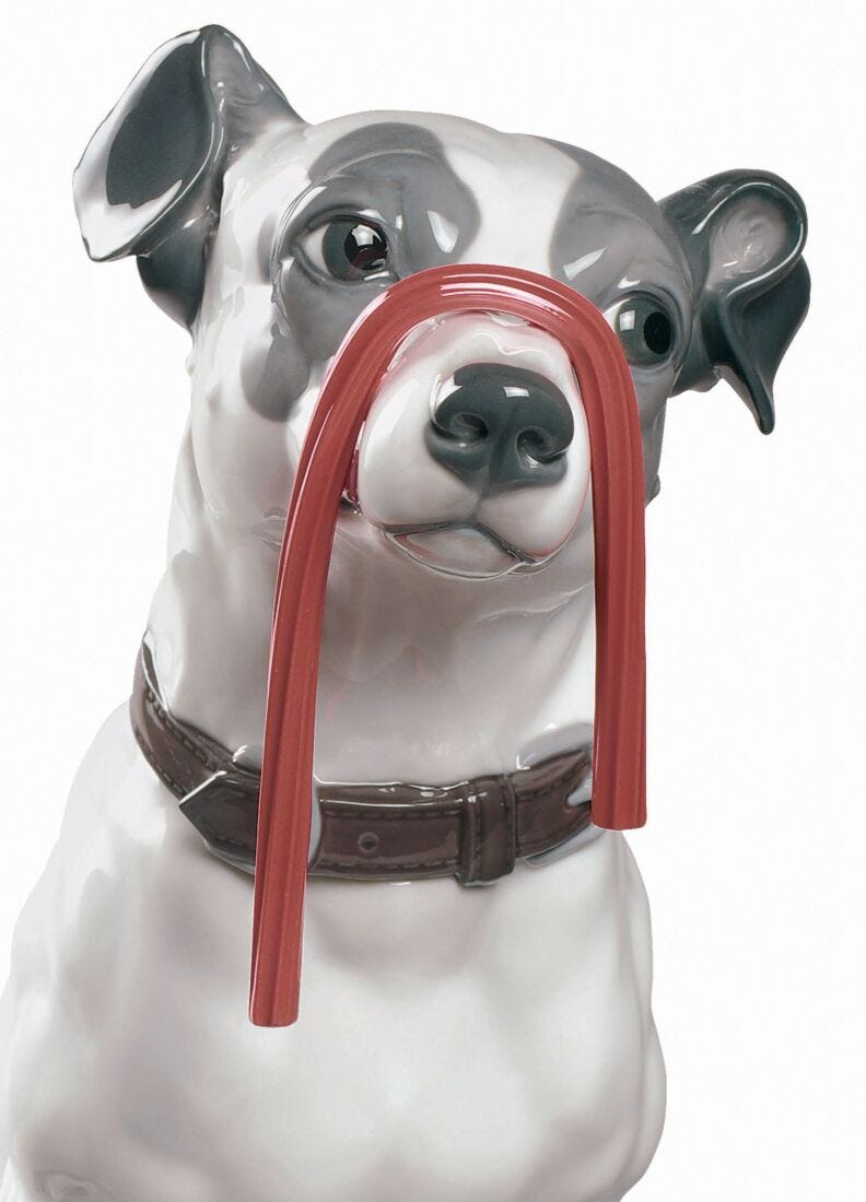 Jack Russell with Licorice Dog Figurine in Lladró