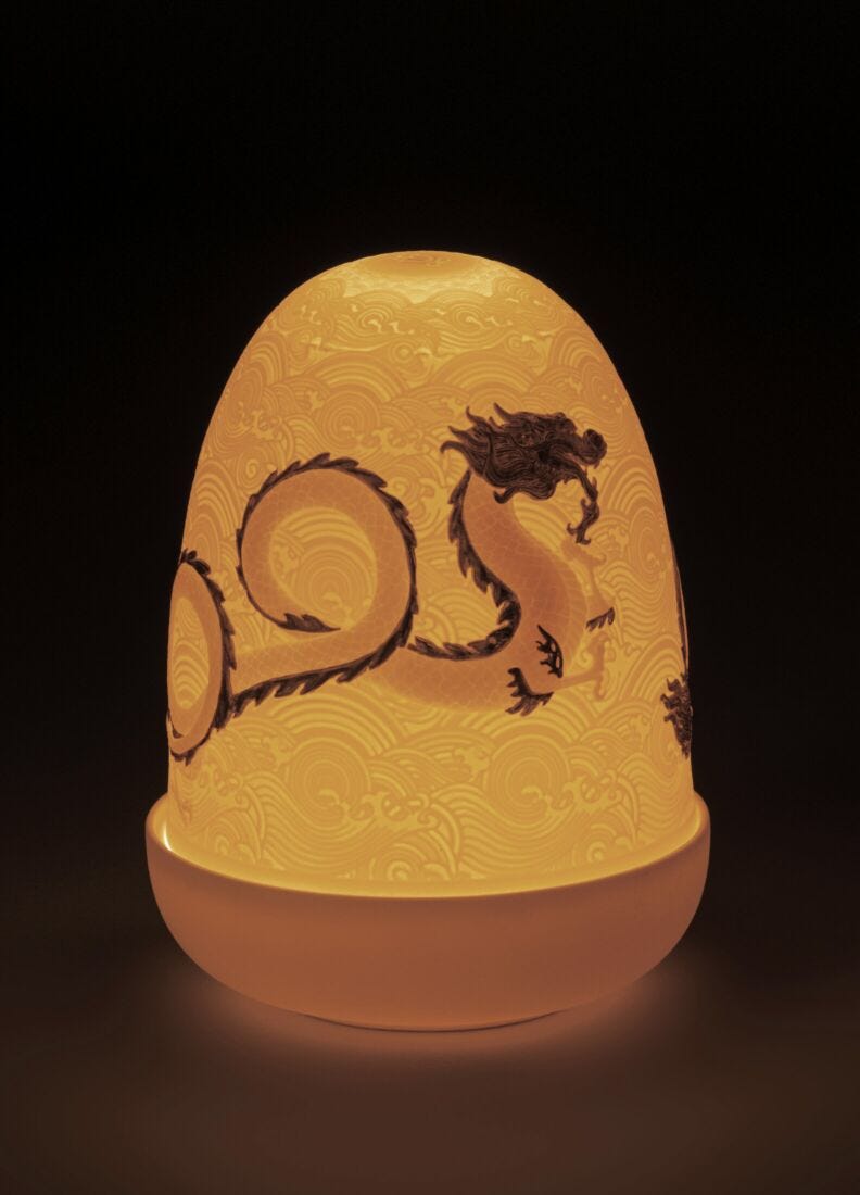 Lámpara de mesa Dragones Dome en Lladró
