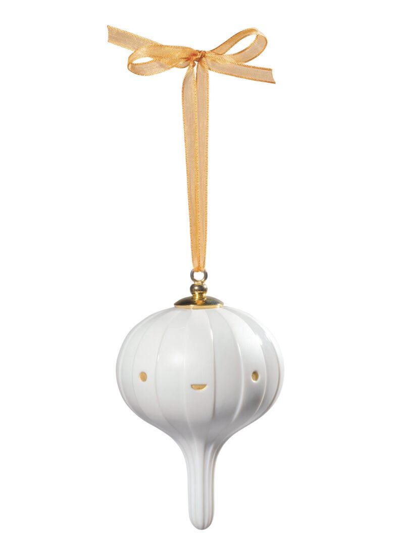 Christmas Ornament 3 by Friends With You. Golden Lustre and White in Lladró