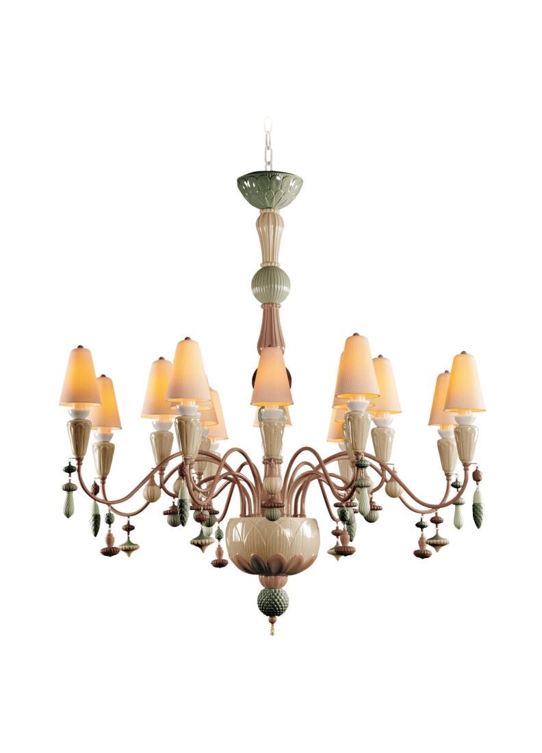 Ivy and Seed 16 Lights Chandelier. Medium Flat Model. Spices (CE/UK//CCC) in Lladró