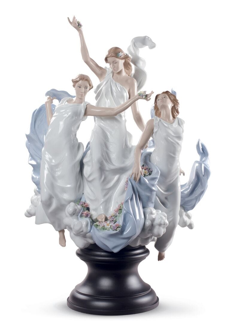 Celebration of Spring Women Sculpture. Limited Edition in Lladró