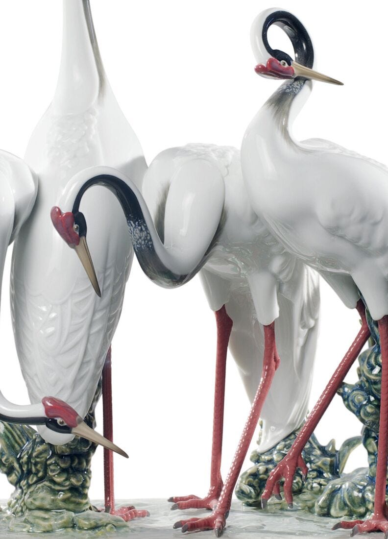 Flock of Cranes Sculpture. Limited Edition in Lladró