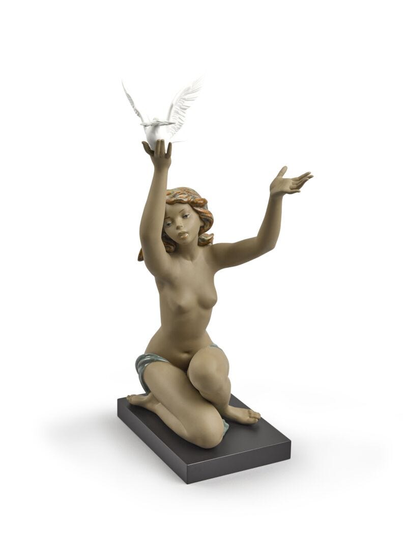 Peace Offering Woman Figurine. Gres in Lladró