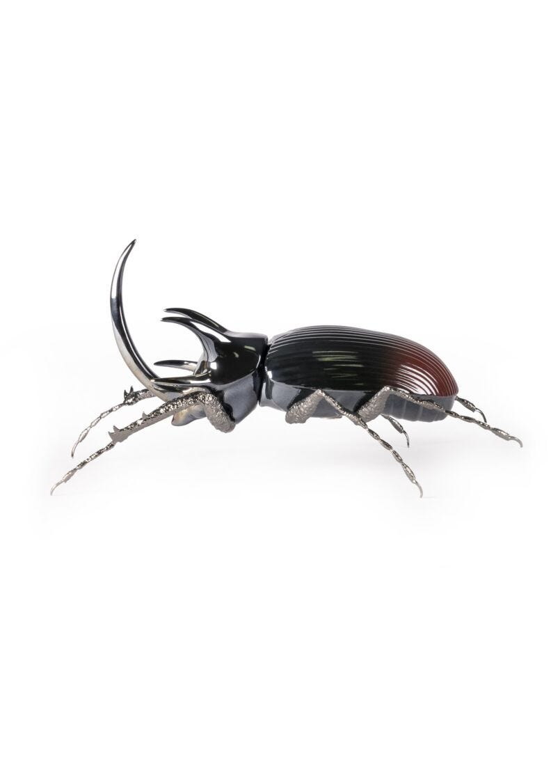 Rhinoceros Beetle Figurine in Lladró