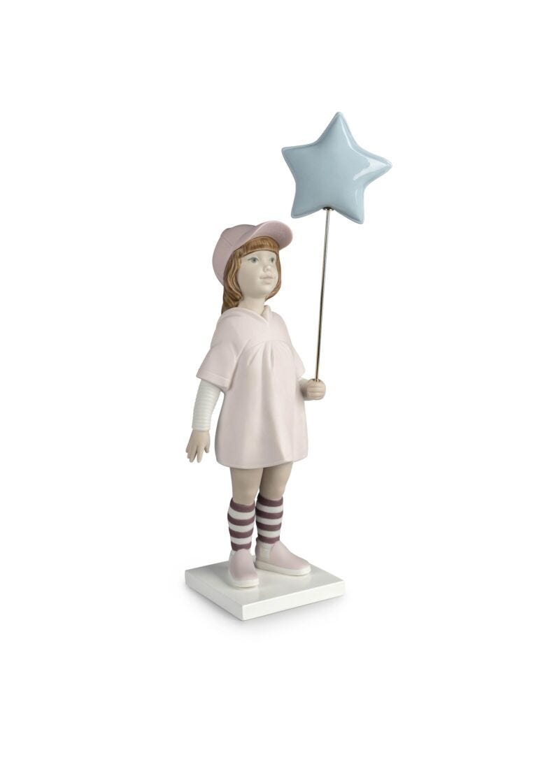 Follow your Star Girl Figurine in Lladró