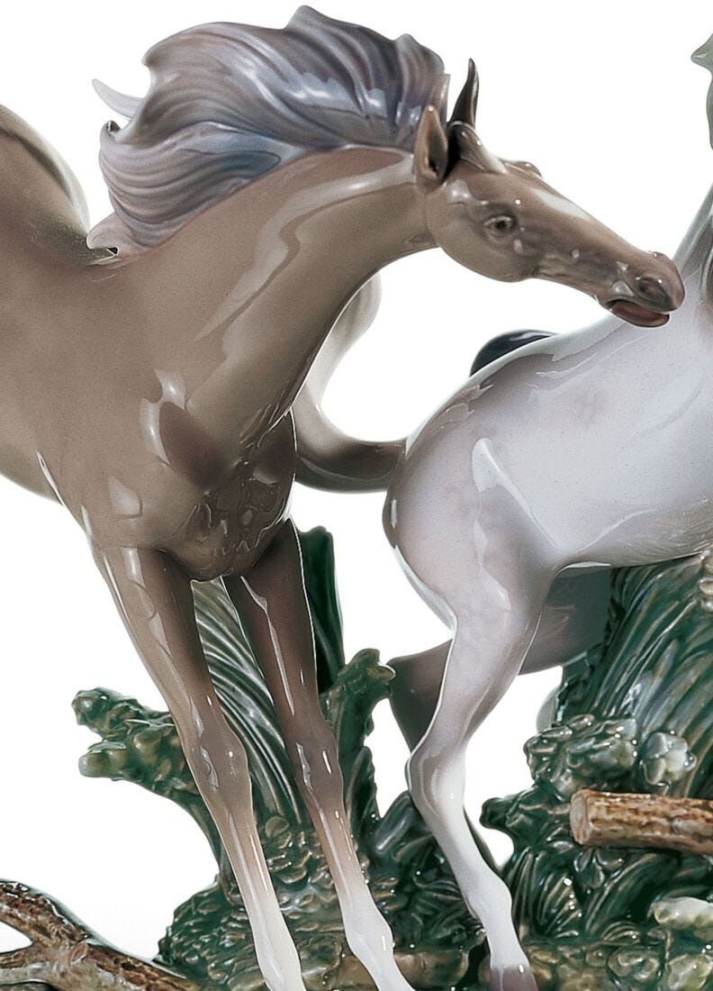 Born Free Horses Sculpture in Lladró