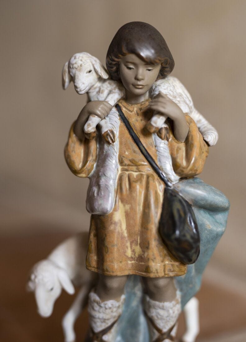 Shepherd Boy Nativity Figurine. Gres in Lladró