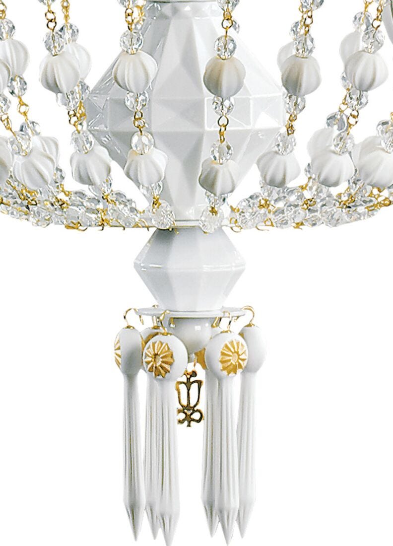 Chandelier Winter Palace 6 luces. Lustre oro (US) en Lladró
