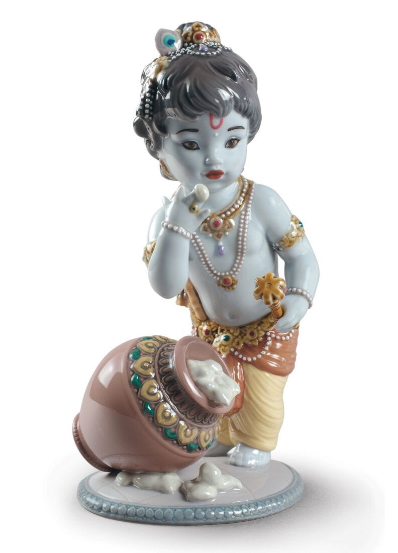 Figura Krishna Butterthief en Lladró