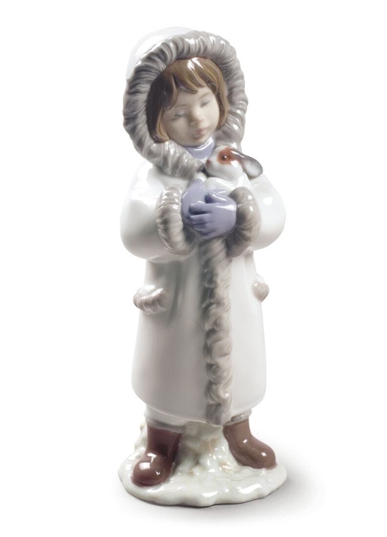 Winter Friends Girl Figurine in Lladró
