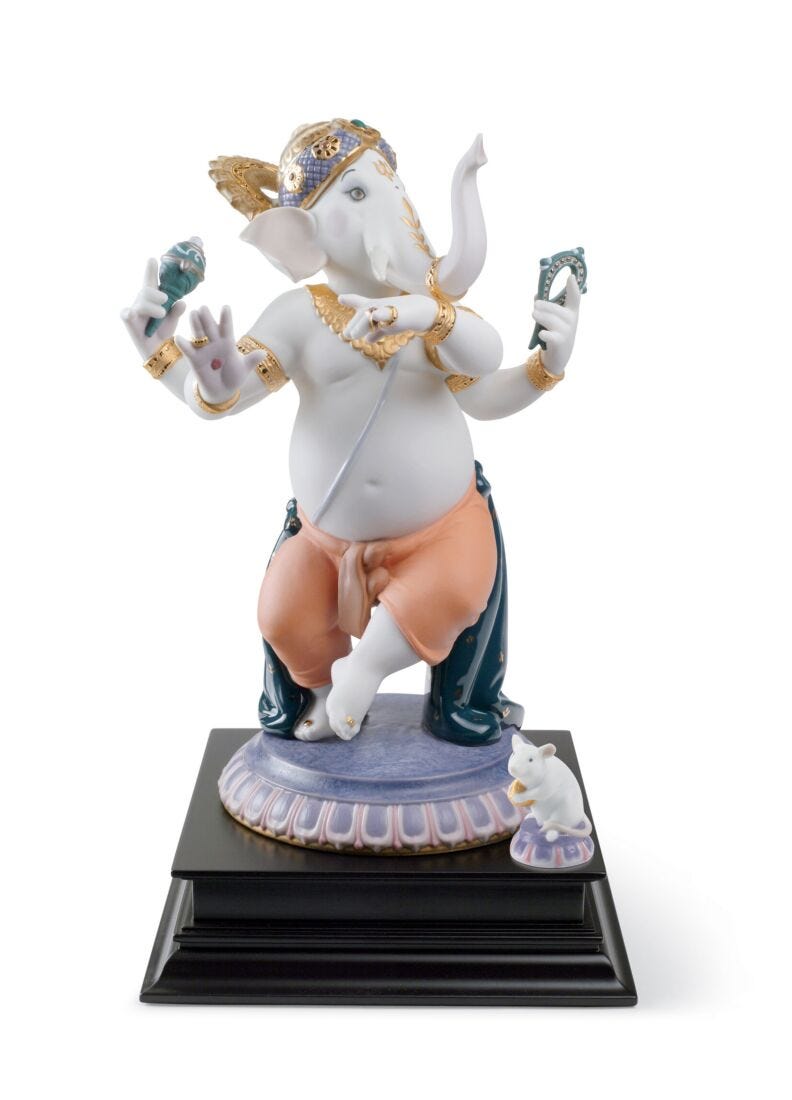 Figurina Ganesha danzante. Edizione limitata in Lladró