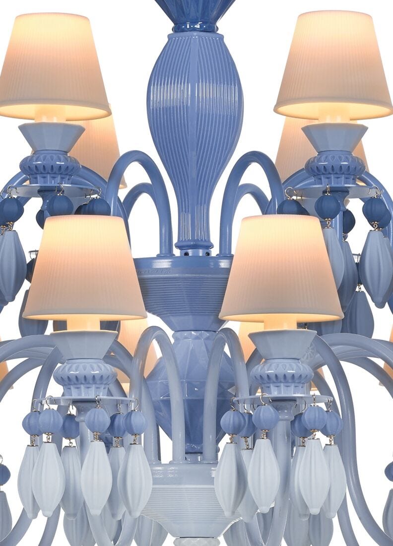 Belle de Nuit 24 Lights Chandelier. Blue CE UK CCC