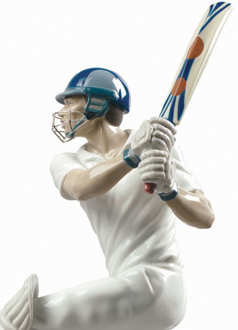 Cricket Batsman Man Figurine in Lladró