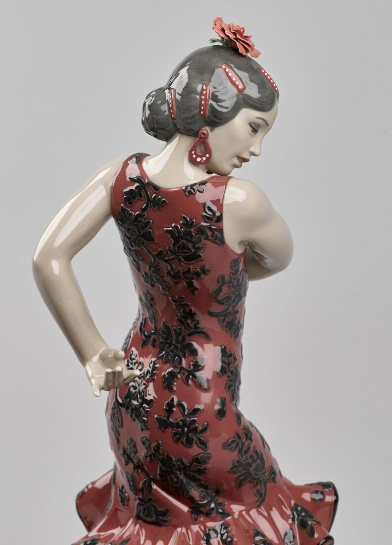 Scultura Donna Flamenco. Rosso in Lladró