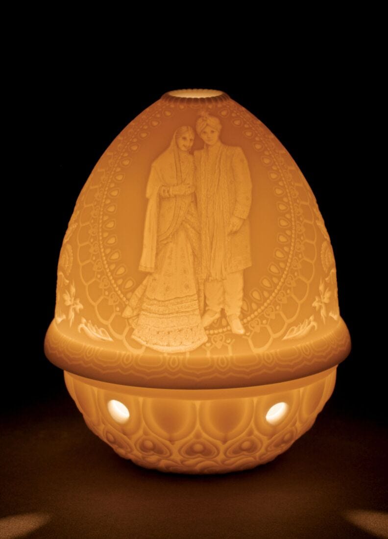 Indian Wedding Lithophane in Lladró