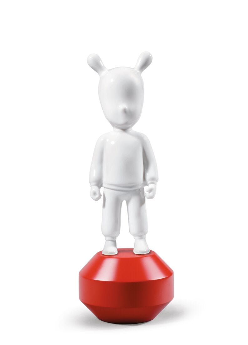 Figurina The Guest Little - bianco su rosso. Modello piccolo in Lladró